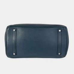 Hermes Bleu De Prusse Swift Birkin 35 PHW For Women -Deals Hermes Store luxury women hermes used handbags p645949 003