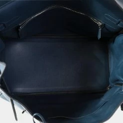 Hermes Bleu De Prusse Swift Birkin 35 PHW For Women -Deals Hermes Store luxury women hermes used handbags p645949 005