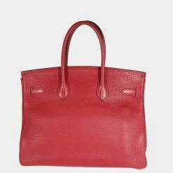Hermes Rouge Grenat Clèmence Birkin 35 GHW For Women 11 Hermes Rouge Grenat Clèmence Birkin 35 GHW For Women -Deals Hermes Store luxury women hermes used handbags p645951 002