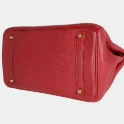 Hermes Rouge Grenat Clèmence Birkin 35 GHW For Women 14 Hermes Rouge Grenat Clèmence Birkin 35 GHW For Women -Deals Hermes Store luxury women hermes used handbags p645951 005