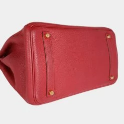 Hermes Rouge Grenat Clèmence Birkin 35 GHW For Women 15 Hermes Rouge Grenat Clèmence Birkin 35 GHW For Women -Deals Hermes Store luxury women hermes used handbags p645951 007
