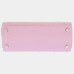 Hermes Pink Swift Leather Palladium Hardware Kelly 25 Retourne Bag For Women -Deals Hermes Store luxury women hermes used handbags p646235 005