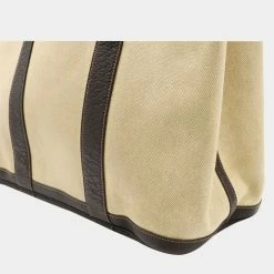 Hermes Garden Party PM Tote Bag Handbag Twarash Negonda Leather Beige Dark Brown T Engraved For Women -Deals Hermes Store luxury women hermes used handbags p646681 001