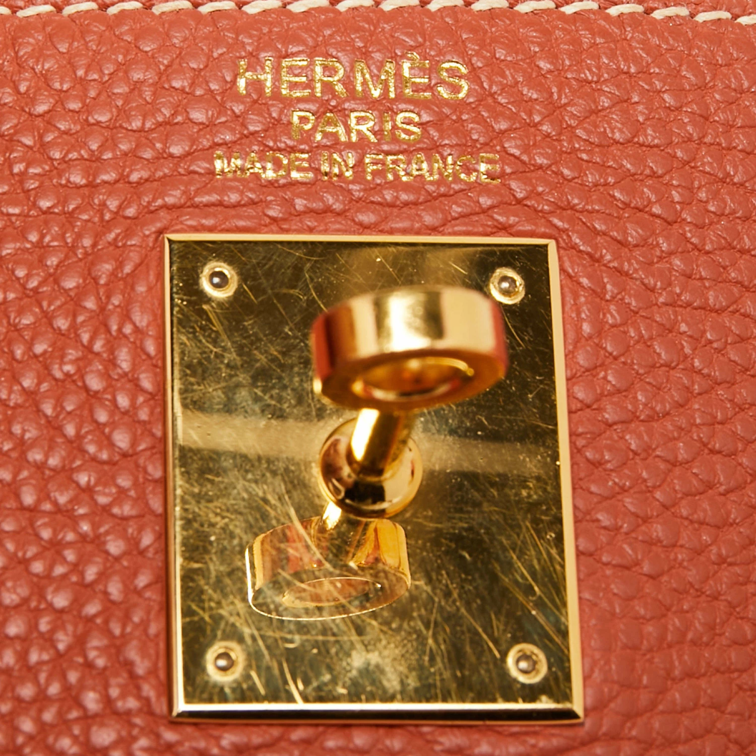 Hermes Sanguine Togo Leather Gold Finish Kelly Retourne 35 Bag For Women 14 Hermes Sanguine Togo Leather Gold Finish Kelly Retourne 35 Bag For Women - Image 12