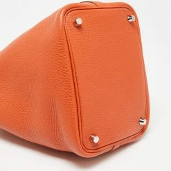 Hermes Cuivre Clemence Leather Picotin Lock 18 Bag For Women -Deals Hermes Store luxury women hermes used handbags p647786 007