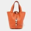 Hermes Cuivre Clemence Leather Picotin Lock 18 Bag For Women 2 Hermes Cuivre Clemence Leather Picotin Lock 18 Bag For Women -Deals Hermes Store luxury women hermes used handbags p647786 009