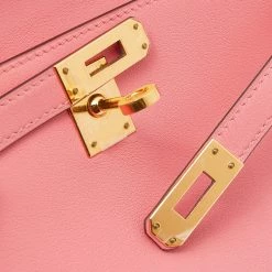 Hermes Rose Lipstick Swift Leather Gold Hardware Kelly Pochette For Women -Deals Hermes Store luxury women hermes used handbags p648340 003