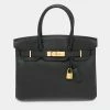 Hermes Black Togo Leather Gold Finish Birkin 30 Bag For Women