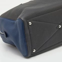 Hermes Blue Saphir/Gris Taurillion Clemence Leather Palladium Plated Victoria II Bag For Women -Deals Hermes Store luxury women hermes used handbags p649167 001