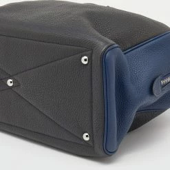 Hermes Blue Saphir/Gris Taurillion Clemence Leather Palladium Plated Victoria II Bag For Women -Deals Hermes Store luxury women hermes used handbags p649167 002