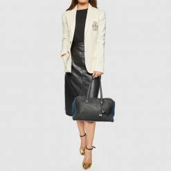 Hermes Blue Saphir/Gris Taurillion Clemence Leather Palladium Plated Victoria II Bag For Women -Deals Hermes Store luxury women hermes used handbags p649167 014