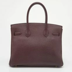 Hermes Bordeaux Togo Leather Gold Plated Hardware Birkin 30 Bag For Women -Deals Hermes Store luxury women hermes used handbags p649192 010