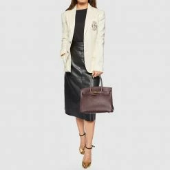 Hermes Bordeaux Togo Leather Gold Plated Hardware Birkin 30 Bag For Women -Deals Hermes Store luxury women hermes used handbags p649192 018