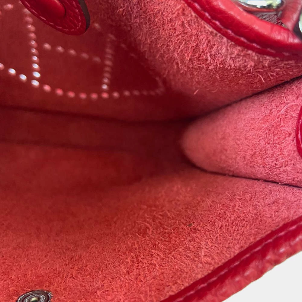 Hermes Red Clemence Leather Evelyne I TPM Shoulder Bag For Women 12 Hermes Red Clemence Leather Evelyne I TPM Shoulder Bag For Women - Image 10