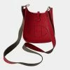 Hermes Red Clemence Leather Evelyne I TPM Shoulder Bag For Women -Deals Hermes Store luxury women hermes used handbags p649222 009