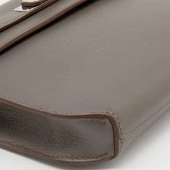 Hermes Etain Evercolor Leather Kelly Depeches 25 Pouch For Women -Deals Hermes Store luxury women hermes used handbags p649563 011