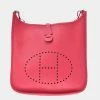 Hermes Pink Taurillon Clemence Leather Evelyn III PM Shoulder Bag For Women -Deals Hermes Store luxury women hermes used handbags p649932 009