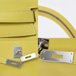 Hermes Yellow Evercolor Leather Palladium Hardware Kelly Retourne 32 Bag For Women -Deals Hermes Store luxury women hermes used handbags p649943 012