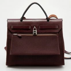 Hermes Rogue H Toil And Leather Herbag Zip 31 Bag For Women -Deals Hermes Store luxury women hermes used handbags p650058 002