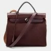Hermes Rogue H Toil And Leather Herbag Zip 31 Bag For Women -Deals Hermes Store luxury women hermes used handbags p650058 011