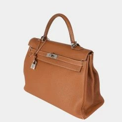 Hermes Gold Togo Retourne Kelly 35 PHW For Women -Deals Hermes Store luxury women hermes used handbags p650097 004