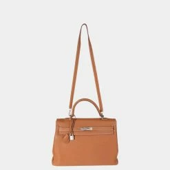 Hermes Gold Togo Retourne Kelly 35 PHW For Women -Deals Hermes Store luxury women hermes used handbags p650097 007