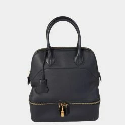 Hermes Bleu Nuit Evercolor Bolide Secret GHW For Women