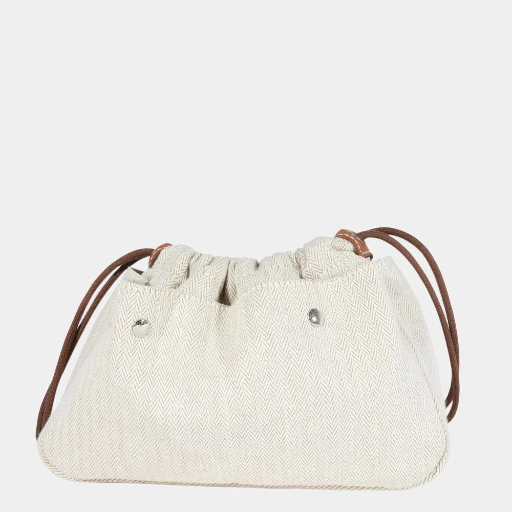 Hermes Naturel Chevron Toile & Fauve Barenia Fourbi 20 Pouch For Women 5 Hermes Naturel Chevron Toile & Fauve Barenia Fourbi 20 Pouch For Women - Image 3