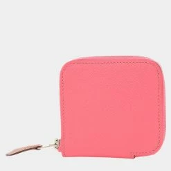 Hermes Azap Mini Coin Case Epson Rose Azare Wallet For Women