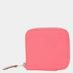 Hermes Azap Mini Coin Case Epson Rose Azare Wallet For Women -Deals Hermes Store luxury women hermes used handbags p650357 004