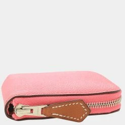 Hermes Azap Mini Coin Case Epson Rose Azare Wallet For Women -Deals Hermes Store luxury women hermes used handbags p650357 006
