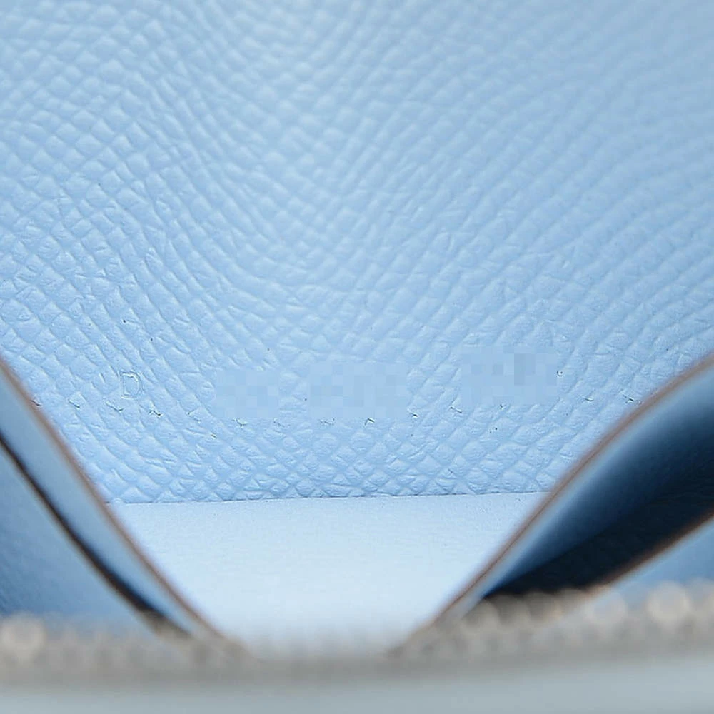 Hermes Azap Mini Coin Case Wallet Epson Blue Blum D Engraved For Women 6 Hermes Azap Mini Coin Case Wallet Epson Blue Blum D Engraved For Women - Image 4