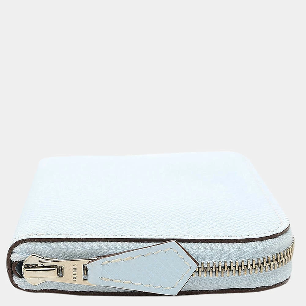 Hermes Azap Mini Coin Case Wallet Epson Blue Blum D Engraved For Women 5 Hermes Azap Mini Coin Case Wallet Epson Blue Blum D Engraved For Women - Image 3