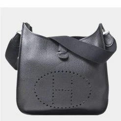 Hermes Togo Evelyne 2 Shoulder Bag Black For Women