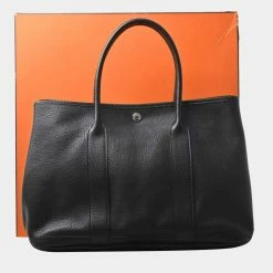Hermes Negonda Garden PM Tote Bag Black For Women -Deals Hermes Store luxury women hermes used handbags p650387 006