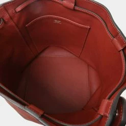 Hermes Evercolor Ricol Drawstring Shoulder Bag Rouge Ash Ankle Brown For Women -Deals Hermes Store luxury women hermes used handbags p650392 008