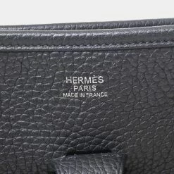 Hermes Taurillon Clemence Evelyne Shoulder Bag Black For Women -Deals Hermes Store luxury women hermes used handbags p650397 006