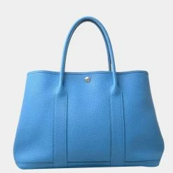 Hermes Negonda Garden PM Tote Bag Light Blue For Women