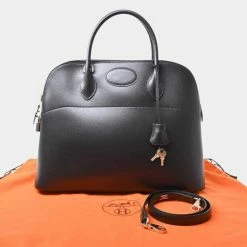 Hermes Vaux Epson Bored 35 Handbag Black For Women 15 Hermes Vaux Epson Bored 35 Handbag Black For Women -Deals Hermes Store luxury women hermes used handbags p650408 013