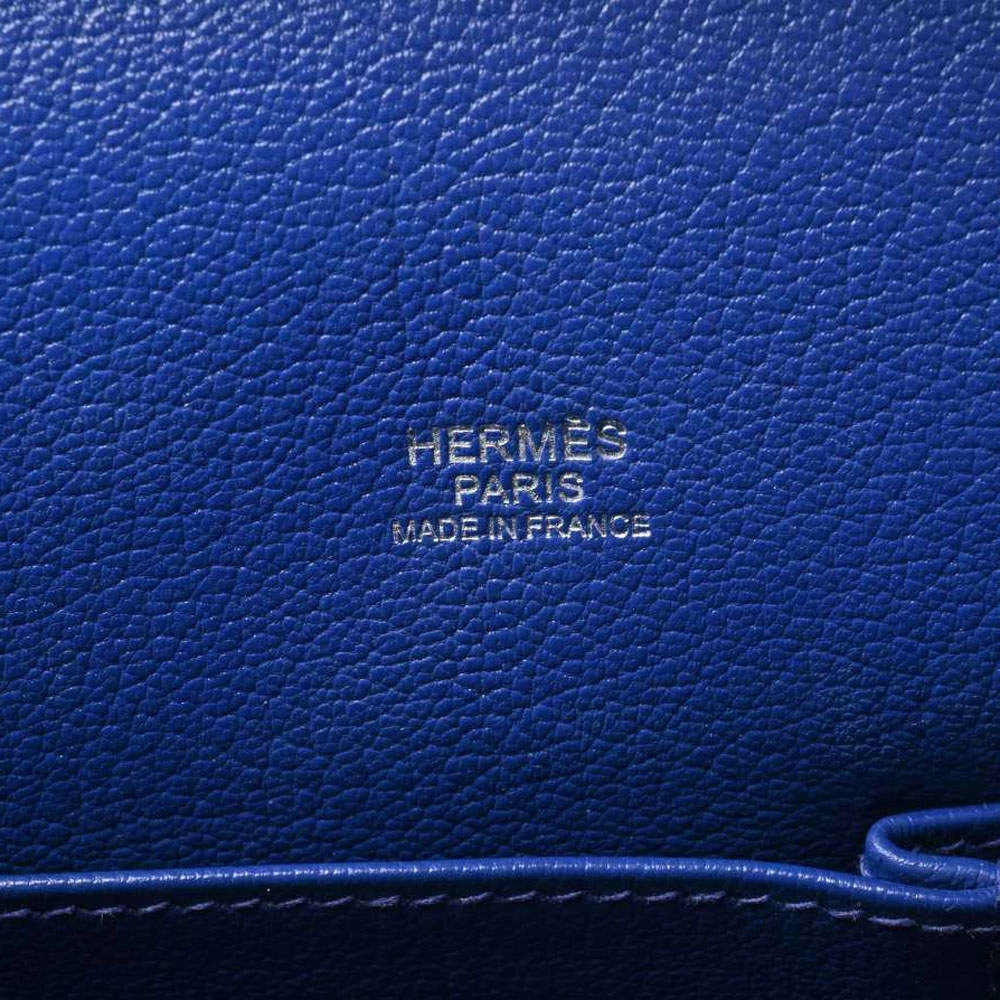 Hermes Jypsiere Jypsiere 31 Women's Taurillon Clemence Leather Shoulder Bag Blue For Women 7 Hermes Jypsiere Jypsiere 31 Women's Taurillon Clemence Leather Shoulder Bag Blue For Women - Image 5