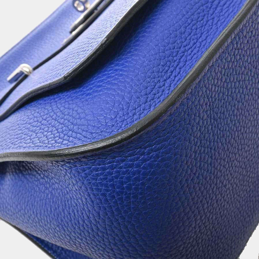 Hermes Jypsiere Jypsiere 31 Women's Taurillon Clemence Leather Shoulder Bag Blue For Women 9 Hermes Jypsiere Jypsiere 31 Women's Taurillon Clemence Leather Shoulder Bag Blue For Women - Image 7