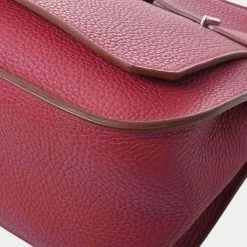 Hermes Taurillon Clemence Jypsiere 28 Shoulder Bag Wine Red For Women -Deals Hermes Store luxury women hermes used handbags p650415 006