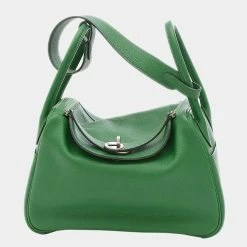 Hermes Lindy 26 Evercolor Cactus D Engraved Handbag For Women