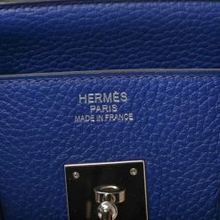 Hermes Taurillon Clemence Birkin 35 Handbag Electric Blue For Women -Deals Hermes Store luxury women hermes used handbags p650428 004
