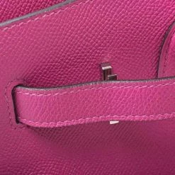 Hermes Vaux Epson Birkin 30 Handbag Rose Purple For Women -Deals Hermes Store luxury women hermes used handbags p650443 007