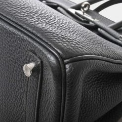 Hermes Taurillon Clemence Birkin 25 Handbag Black For Women -Deals Hermes Store luxury women hermes used handbags p650454 003