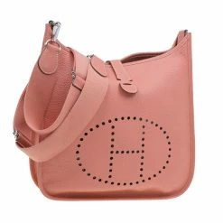 Hermes Peach Evelyne Togo III GM Bag For Women -Deals Hermes Store luxury women hermes used handbags p6517 003