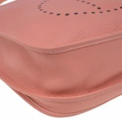 Hermes Peach Evelyne Togo III GM Bag For Women -Deals Hermes Store luxury women hermes used handbags p6517 011
