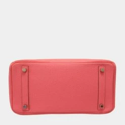 Hermes Pink Togo Leather Palladium Hardware Birkin 30 Bag For Women -Deals Hermes Store luxury women hermes used handbags p652182 004