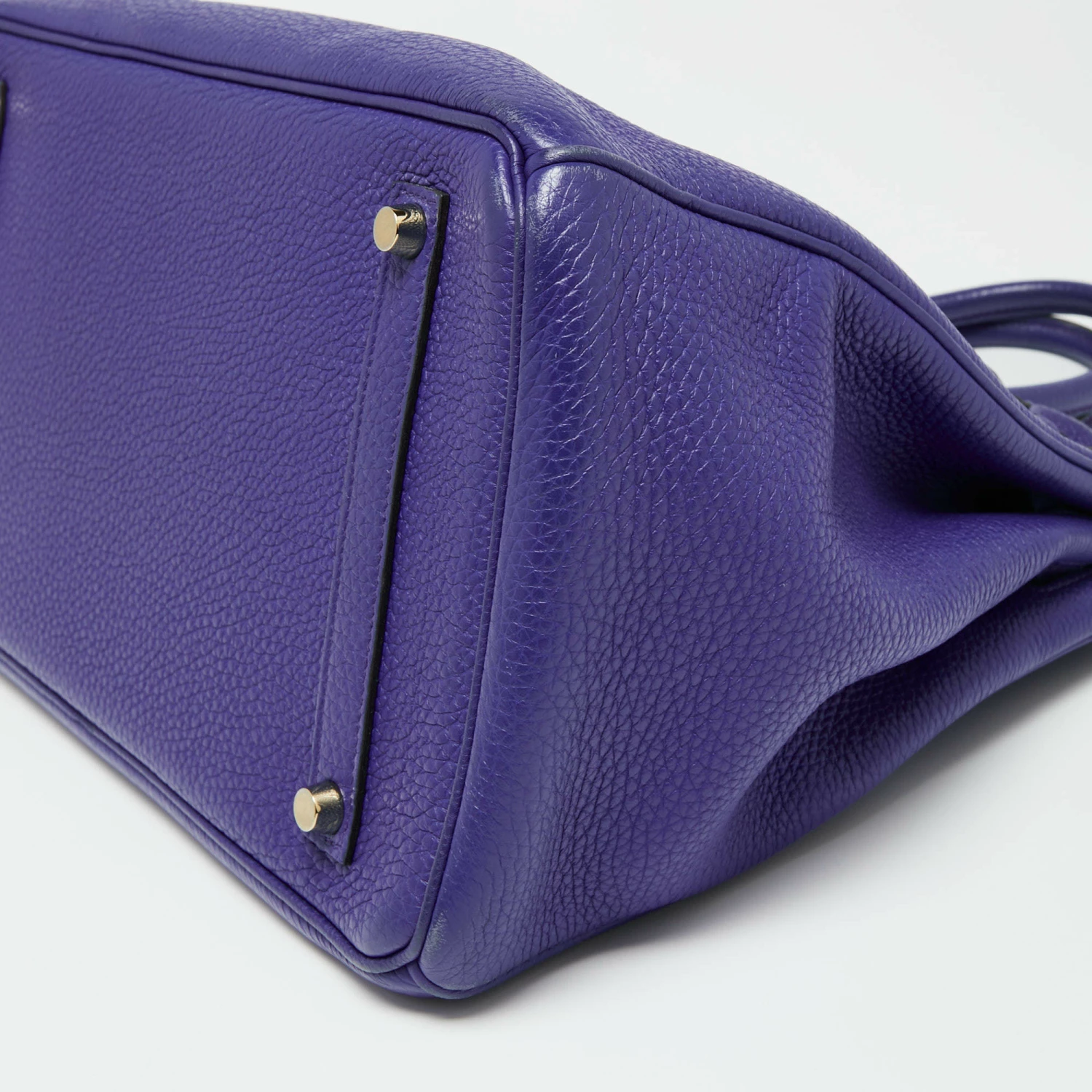 Hermes Blue Electric Togo Leather Gold Finish Birkin 35 Bag For Women 22 Hermes Blue Electric Togo Leather Gold Finish Birkin 35 Bag For Women - Image 20